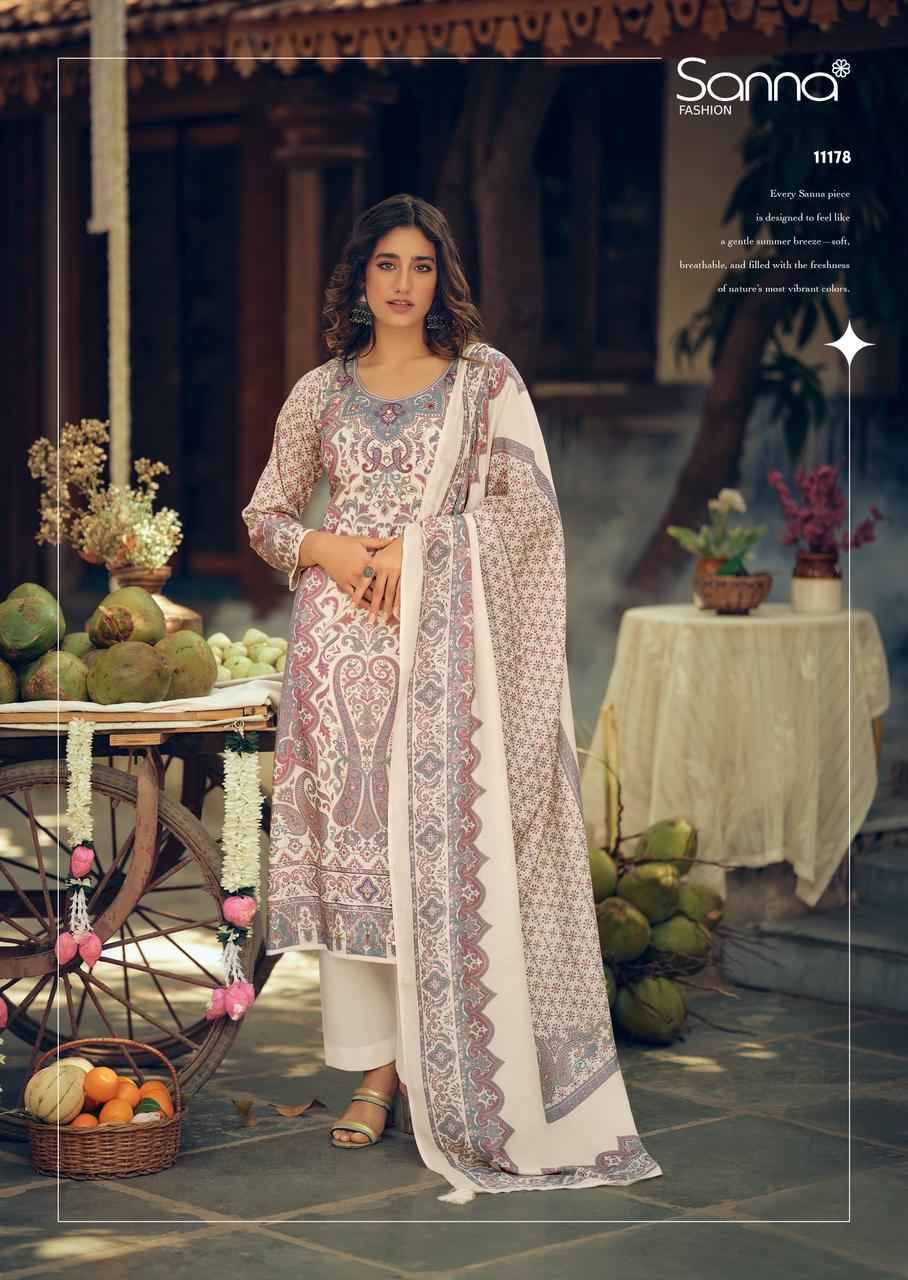 Tropical stories By SANNA FASHION 11173 to 11178 Series BEAUTIFUL STYLISH SUITS FANCY COLORFUL CASUAL WEAR & ETHNIC WEAR & READY TO WEAR Pure Milanz cotton Digital print DRESSES AT WHOLESALE PRICE